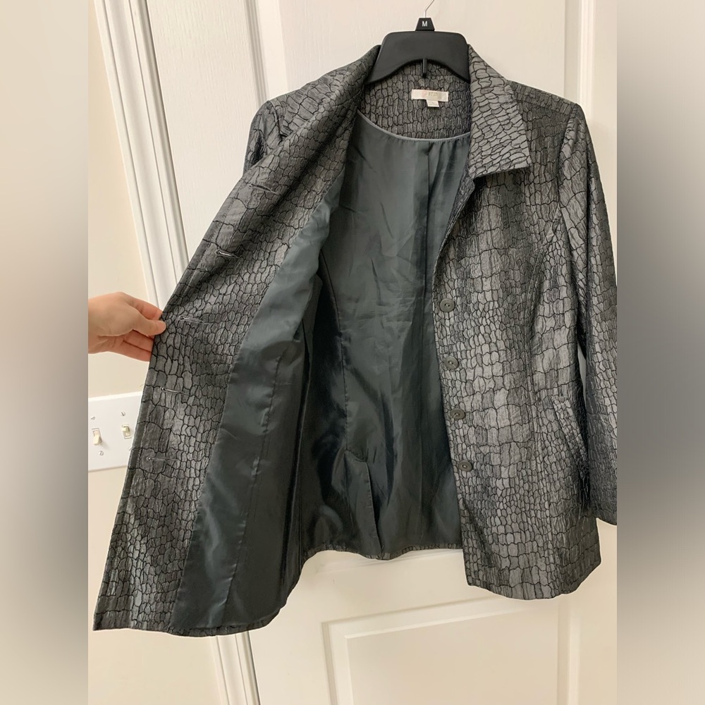Grey / Silver Patterned Blazer / Jacket - Picture 15 of 17